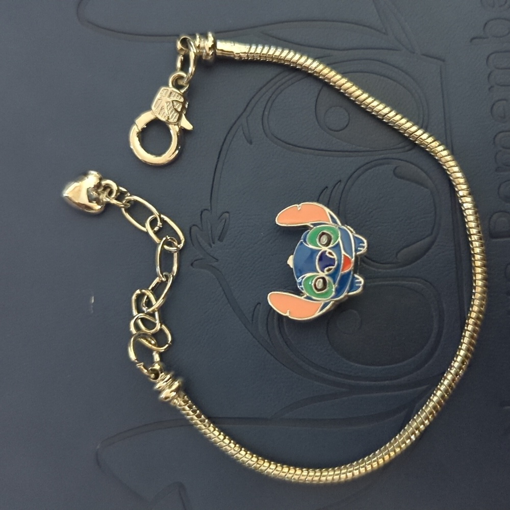 Lilo & Stitch Heart Lobster European Style Snake Chain Bracelets fit